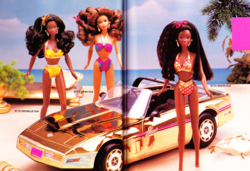 fyretrobarbie: Beach Dazzle Nichelle, Asha and Shani (1991)