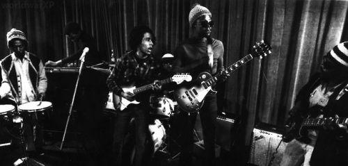  The Wailers recording at Basing Street Studios in London during the early ’70s