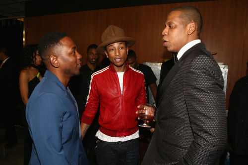 fuckyespharrell:With Jay-Z & Kendrick Lamar