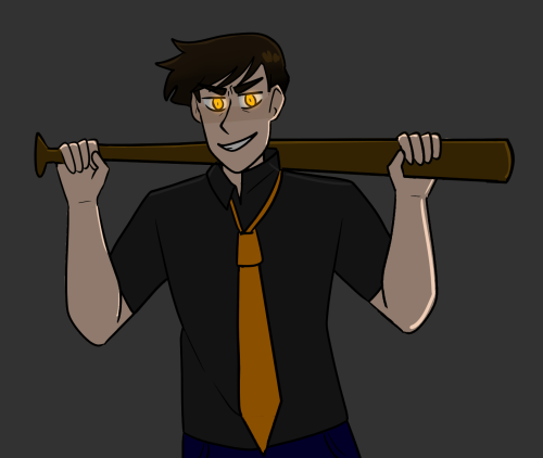 illogicallyinclined:logan with a baseball bat, what crimes will he commit