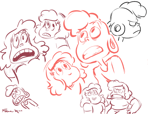 raveneesimo:  Lars n Sadie faces..!! These are some sketches I did, they’re a bit old now—probably from the production of “Mirror Gem”. But I figured I’d post’em anyway.  Sooooo gooooood