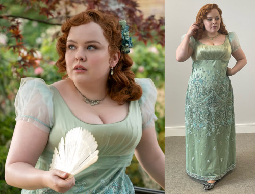 [Lonelyboy] TS4 Bridgerton Penelope's Seafoam Green Dress