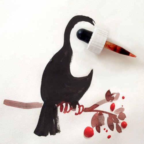 letslivlavlaf: Christoph Niemann Uses Everyday Objects To Create Imaginative Drawings