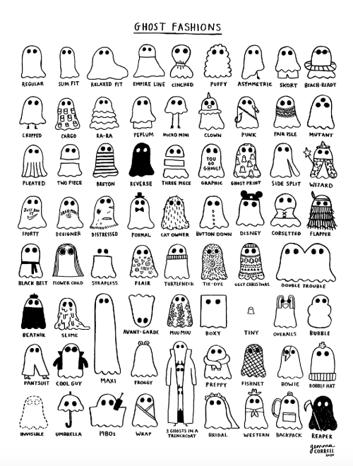 gemmacorrell:The Definitive GHOST FASHIONS poster.Now available at INPRNT.www.inprnt.com/gal