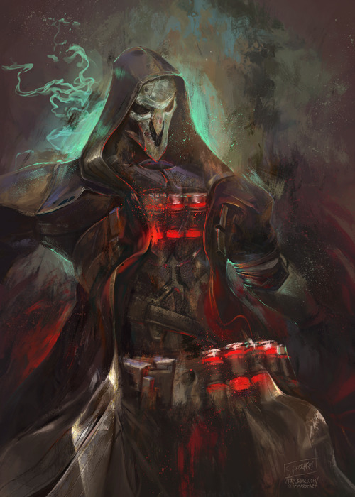 “Death walks among you&hellip;” Overwatch | Reaper Painted in CS6. Commiss