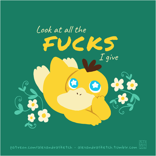 alexandrasketch: A lovely Psyduck. You can get it on a t-shirt or tank on my TeePublic store. Portfo