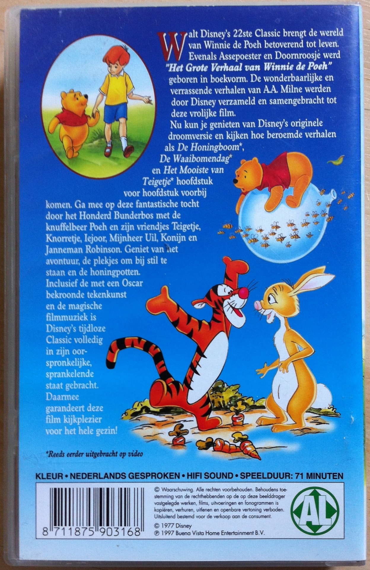 beddengoed Ongunstig klinker My Disney Collection — The Many Adventures of Winnie The Pooh Dutch VHS...