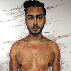 erosisaman:  follow me on instagram @matthewivancherry.artistwww.matthewivancherry.comMatthew Ivan CherryJacob from Chicago, IL*somewhereXa gay Mormon portrait project72″ x 72″oil on canvas