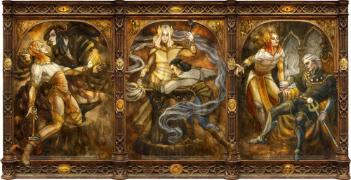 elvenforestworld: Sauron triptych:   ‘The Seduction of Sauron’ Annatar (Sauron) and