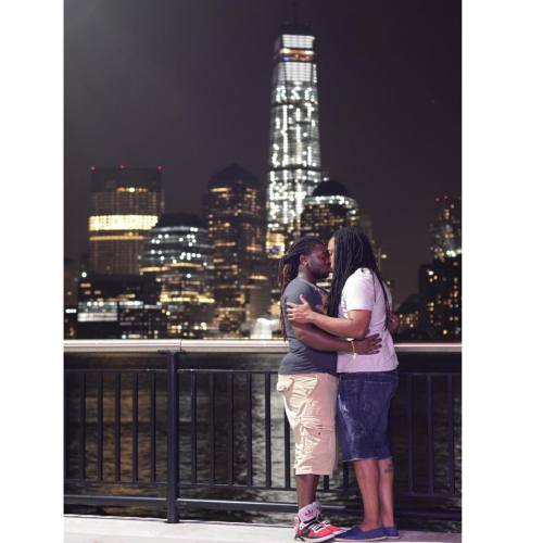 timmelldontrell87:  #blackgaycouples #gaymenofcolor #menwithlocs #nikond7100 #nikon  (at Colgate Water Front)  Aww, this is so sweet. Such an adorable couple even though they are (shudder) Nikon users. ;-)