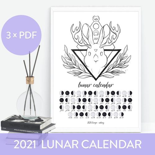 Digital shop update part 2! Also added 2021 Lunar Calendars to Etsy Available for US, Canada, Euro