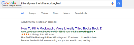 Out of curiosity, I wanted to know how exactly you kill a mockingbird. Turns out Google doesn’t want me to find out.
