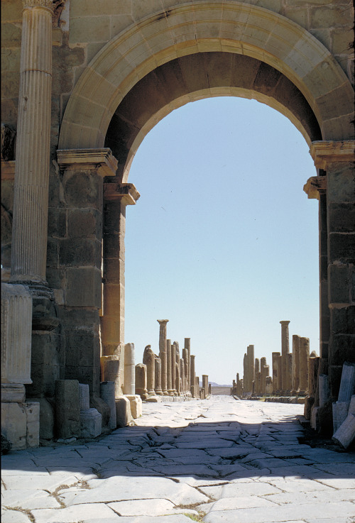 Ruins of roman city of Timgad, Algeria