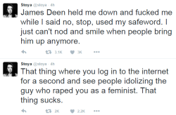 love-and-bdsm:  Well, I will absolutely no longer be sharing anything (intentionally) featuring James Deen. If I accidentally do, please point it out to me.   This is awful. Smh.