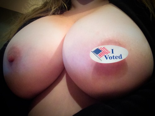 Porn Pics naughty-after-dark:  Vote Boobs!