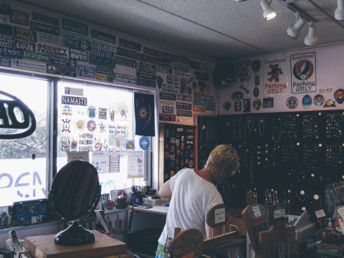 shopping for tie-dye and other hippie things. florida, march.