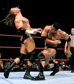fishbulbsuplex:The Rock vs. Triple H
