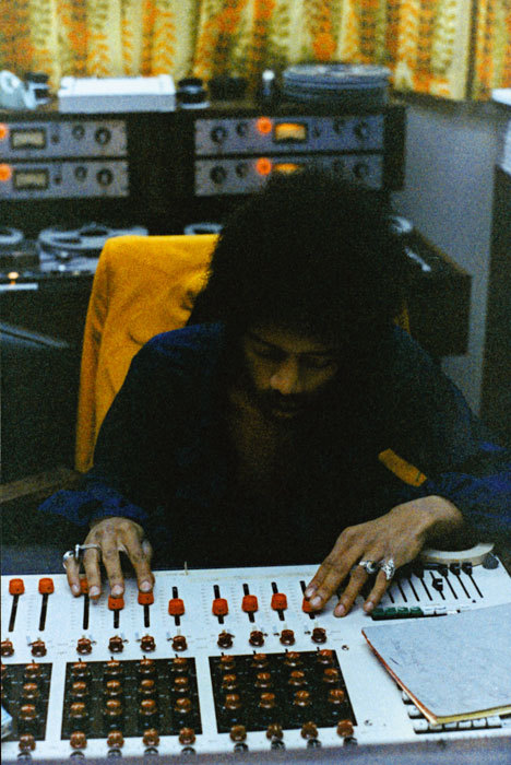 the-jimi-hendrix-experience: Jimi Hendrix at the Datamix console at the Record Plant, New York, during the recording of the Electric Ladyland album, 1968