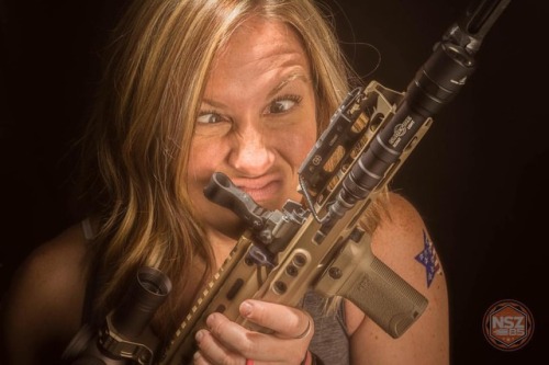 @kellyjo534 huffing the piston system/gas block on the @fn_america SCAR because freedom smells soooo