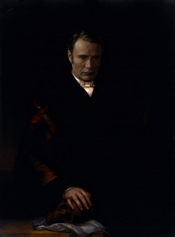 nbchannibal:artsortof:Dr. Hannibal Lecter Modern Renaissance Portrait (2015)Edit: Inspired by:&ldquo;In Dolarhyde’s mind, Lecter’s likeness should be the dark portrait of a Renaissance prince.&rdquo;–Red Dragon, page 120 (Thomas Harris)  Glorious.