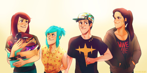 vujon:  me n the crew drawn by theicarustheory so cool! ; O ;