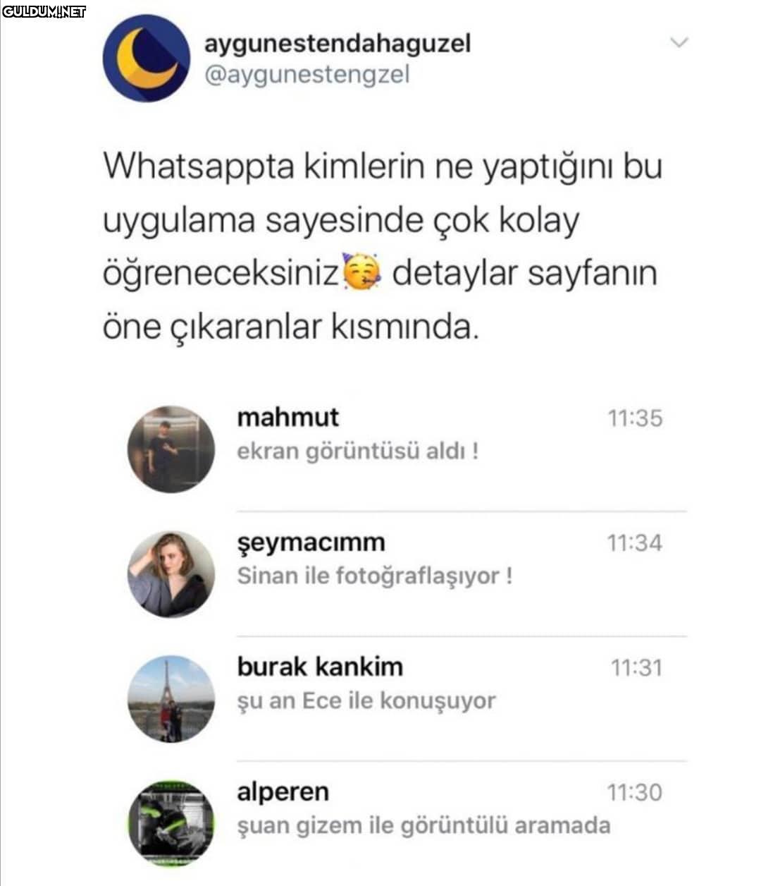 Siz de Whatsappta kimlerin...