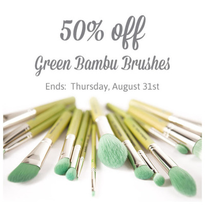50% off Bdellium Tools green bambu brushes now through 8/31! No code necessary.
