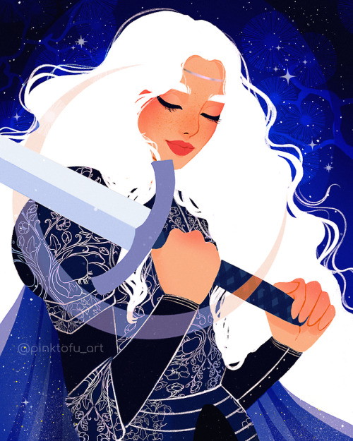 pinktofuart:Was in the mood for knights and celestial aesthetics✨✨