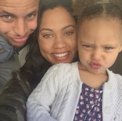 thecurryfamily: @ayeshacurry: Morning selfies with my twins LOL. About 6 weeks or so until we officially meet the new itty bitty member of our family. I can’t wait!!!   Awwwww!