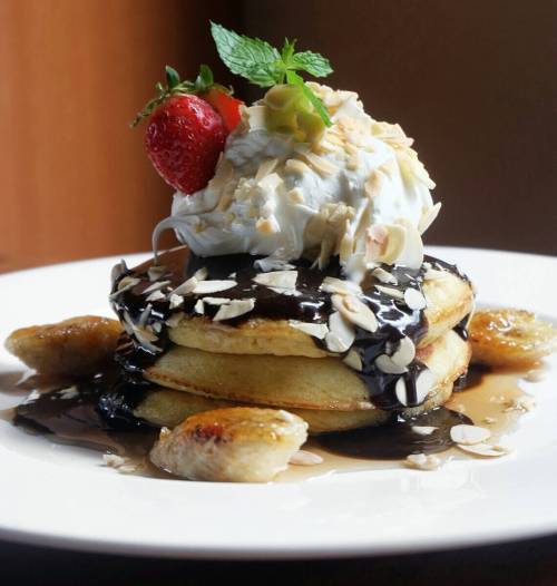 Triple Deck Caramelized Banana Pancake
