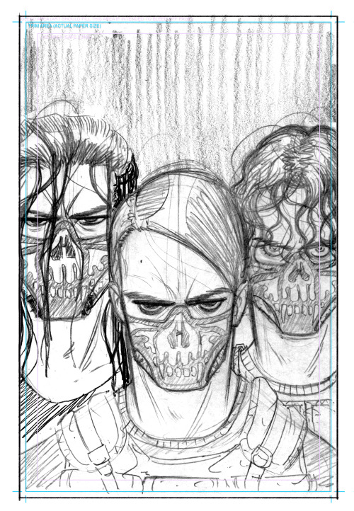 Process for a WWE The Shield cover that got the axe in the end. ¯\_(ツ)_/¯
