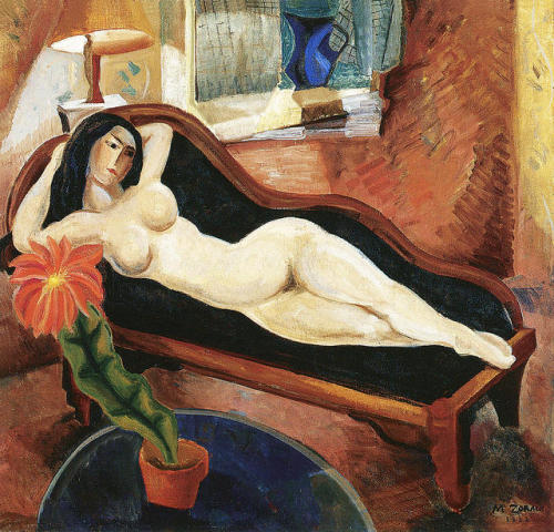 cactus-in-art:Marguerite Zorach (American, 1887 – 1968)Nude Reclining