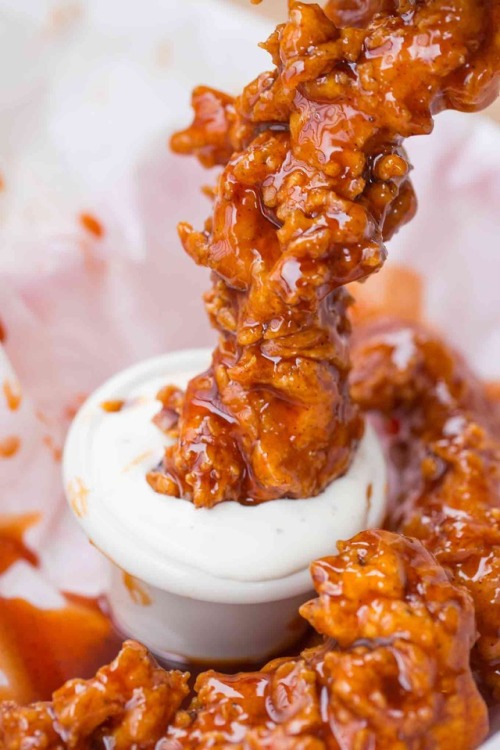 foodffs: Buffalo Chicken Tenders Made With A Classic Buttermilk Soaked Extra Crispy Chicken Tender D