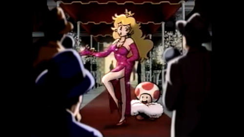 speedyssketchbook: thefreshprinceofjunes: peach looks SO GOOD in this old japanese commercial for super mario all stars i am living Will need to use this dress at some point.  <3 <3 <3 <3