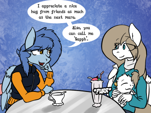 anthro-sapphire-and-greyzeek:  ‘What about you? You have a strange hobby too?Wanna hang out sometime?’« previous ||((Also, thanks so much, these were the kind of rp questions I’ve asked for))  x3