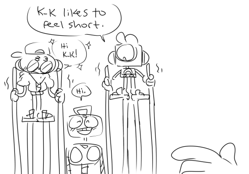 juicedoesthings: it got confirmed by nel that k_k wants to be short so i doodled his partners chippi