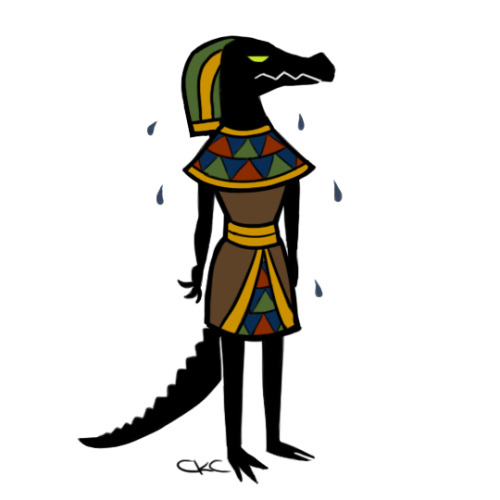 Stick-Gods ~ Sobek Creates de Nile(because Sobek is forever cursed by this pun)