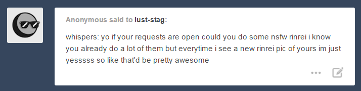 lust-stag:I drew this but don’t fear!  More rin/rei coming soon!