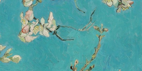 therepublicofletters: Details of Almond Blossoms by Vincent van Gogh, 1890