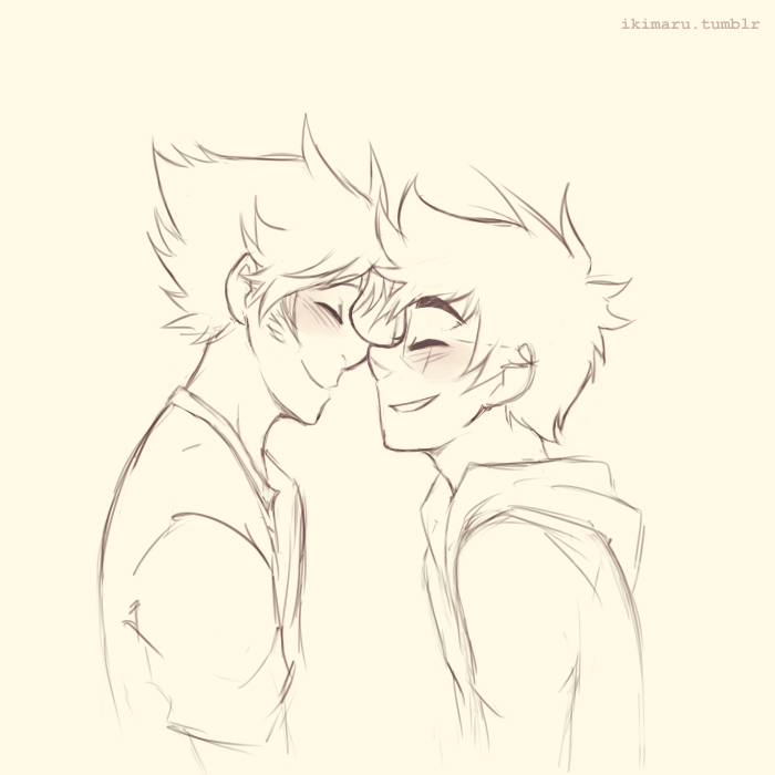   Anonymous asked you: /whispers Jake and Dirk do an Eskimo kiss  eskimo kisses are