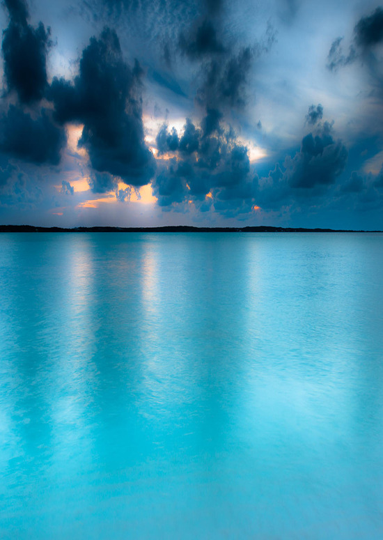 ponderation:  Blue Water Sunset by Bradley Bush 