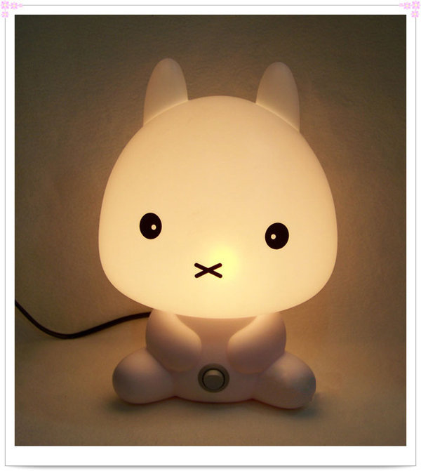 cultdoe:  Baby Bunny Lamp $22 Ah this is so cute! Look his switch is in a bit of