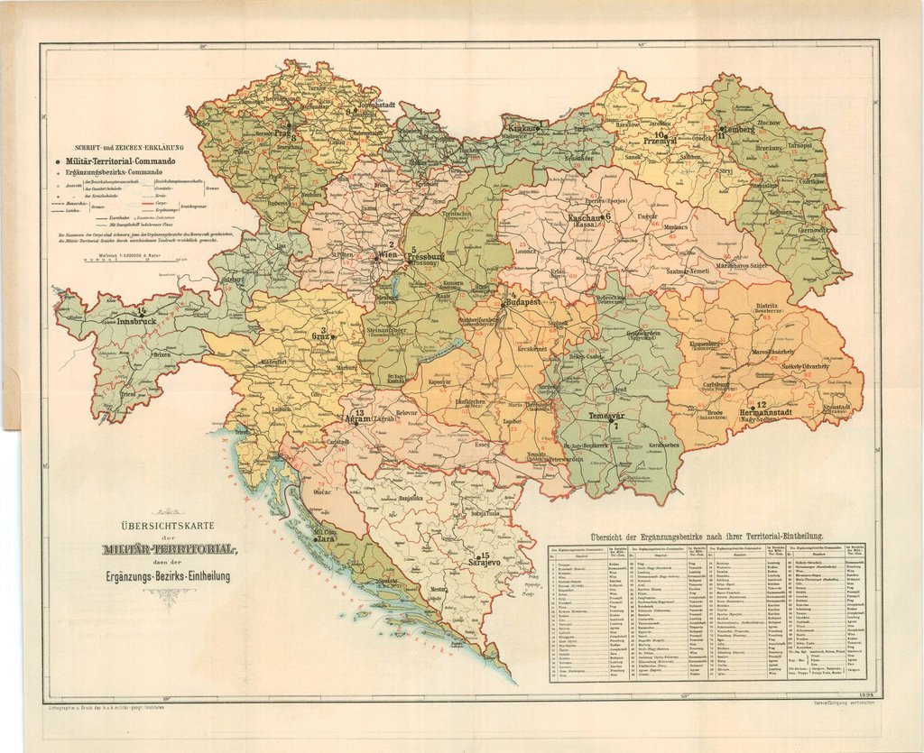thelandofmaps:  Corps-areas of the Austro-Hungarian Army 1914-[541x441]CLICK HERE