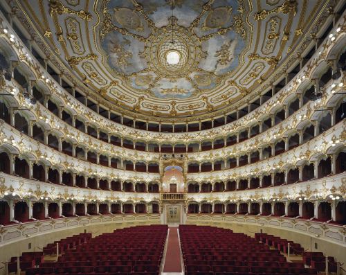 archatlas:  Opera David Leventi “Opera” records the interiors of world-famous opera houses, all photographed with 4x5” and 8x10” Arca-Swiss cameras to maximize detail. Architecturally meticulous, this body of work serves to historically document