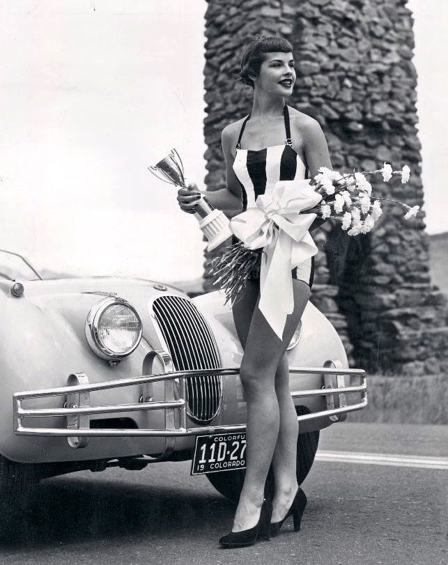 theniftyfifties:  Miss Helen Fleming of Golden, Colorado, “Miss Dangerous Curves