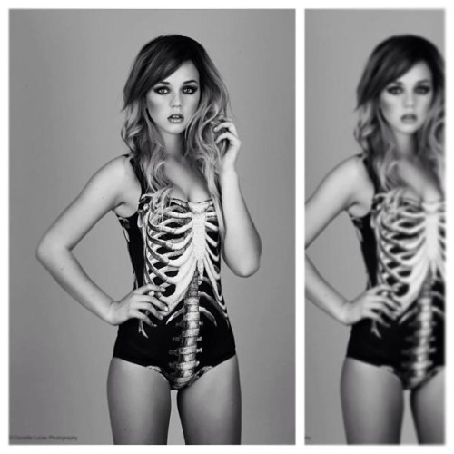 A ribcage on your swimsuit never looked so good!