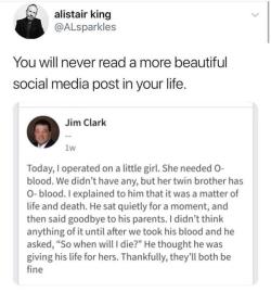 whitepeopletwitter:  He thought he was giving his life to his sister. Thankfully, he was just giving her some blood. What a sweet kid.