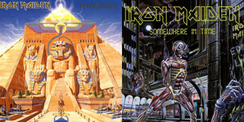 metalintheflesh:  Iron Maiden Discography Iron Maiden (1980) Killers (1981) The Number of the Beast (1982) Piece of Mind (1983) Powerslave (1984) Somewhere in Time (1986) Seventh Son of a Seventh Son (1988) No Prayer for the Dying (1990) Fear of the Dark