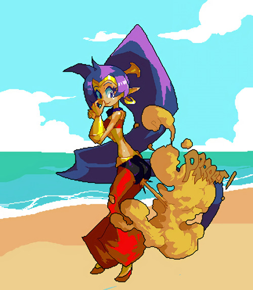 Shantae farting by Usagaijin really highlights why we liked this gassy genie girl for 20 years; she 