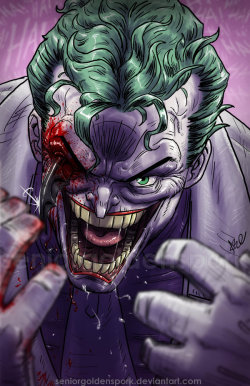 latanieredecyberwolf:  I Love You Batman  by Abraham Lopez (Senior Goldenspork) Deviant Art ||| Tumblr ||| Facebook  Love that joker